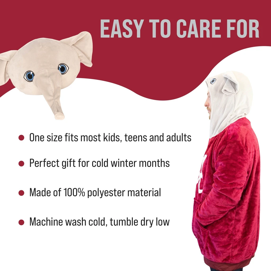 Snugible University Of Alabama Big Al | Blanket Hoodie & Pillow