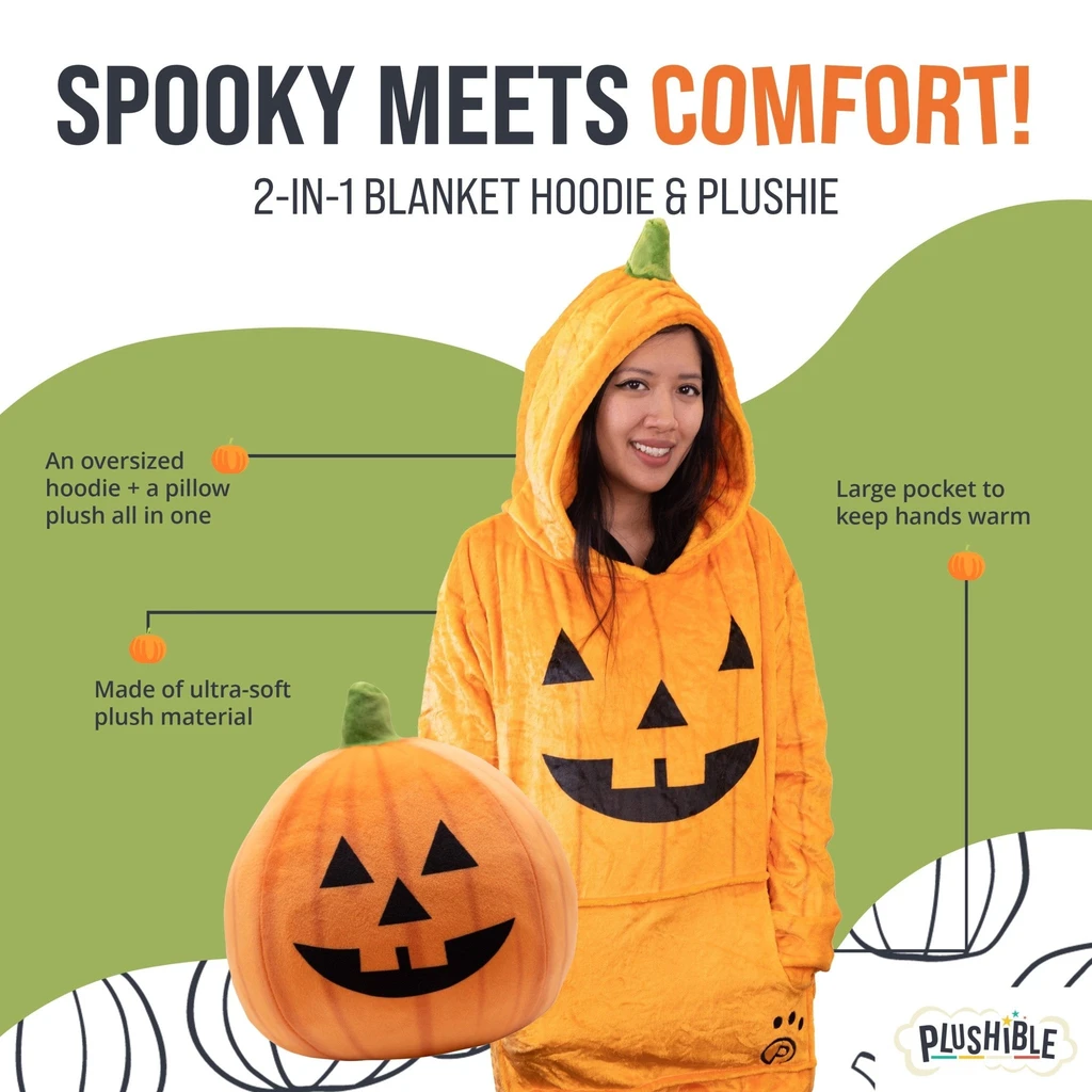 Snugible Pumpkin | Blanket Hoodie & Pillow