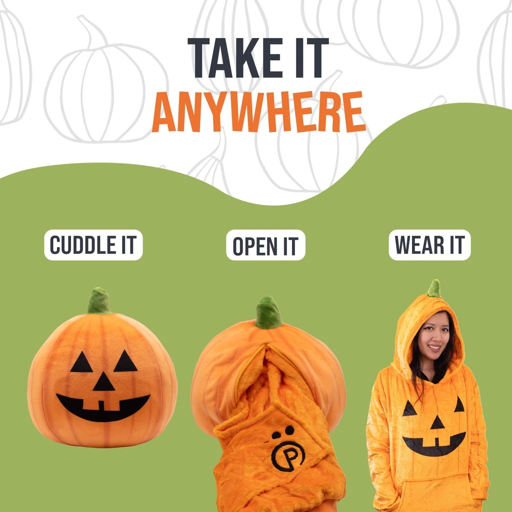Snugible Pumpkin | Blanket Hoodie & Pillow