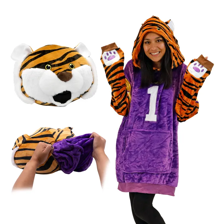 Snugible Louisiana State University Mike The Tiger | Blanket Hoodie & Pillow