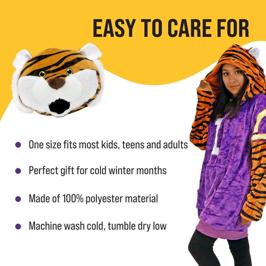Snugible Louisiana State University Mike The Tiger | Blanket Hoodie & Pillow