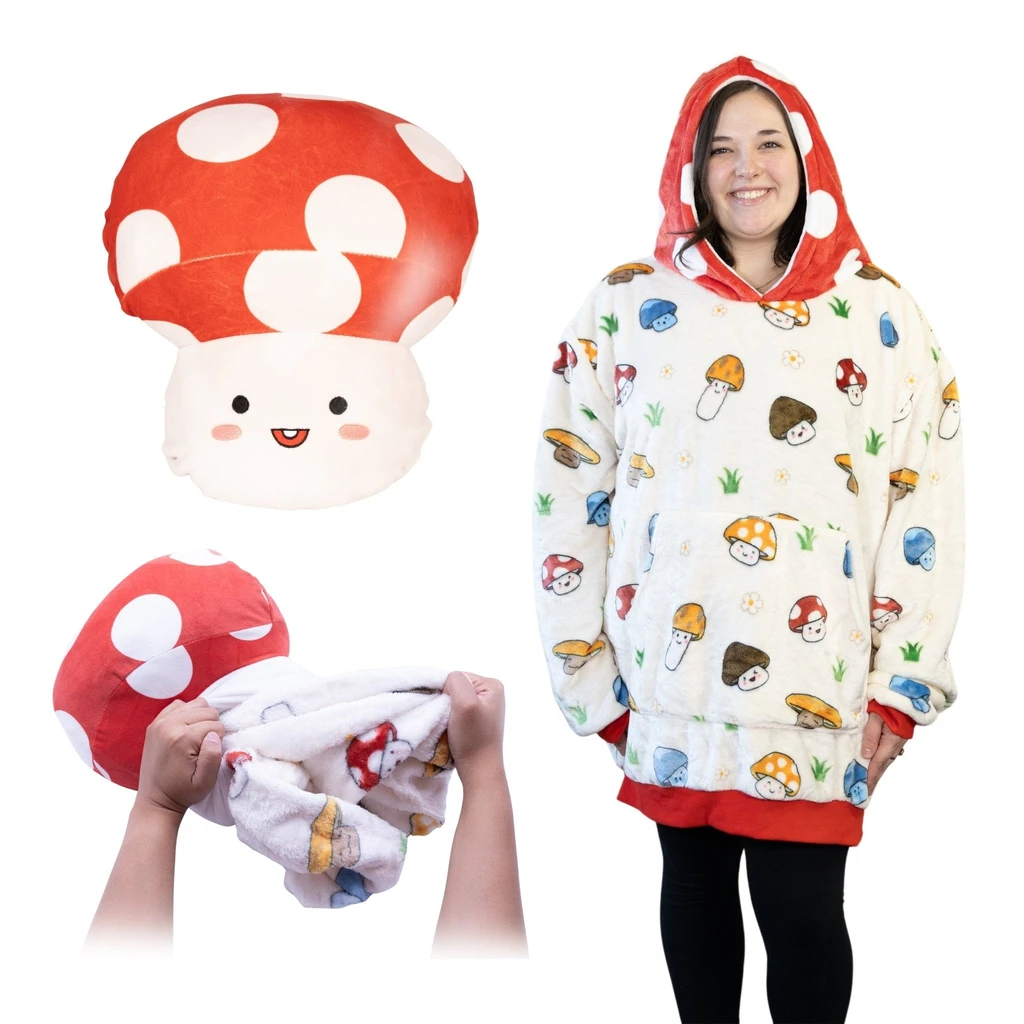 Snugible Mushroom | Blanket Hoodie & Pillow
