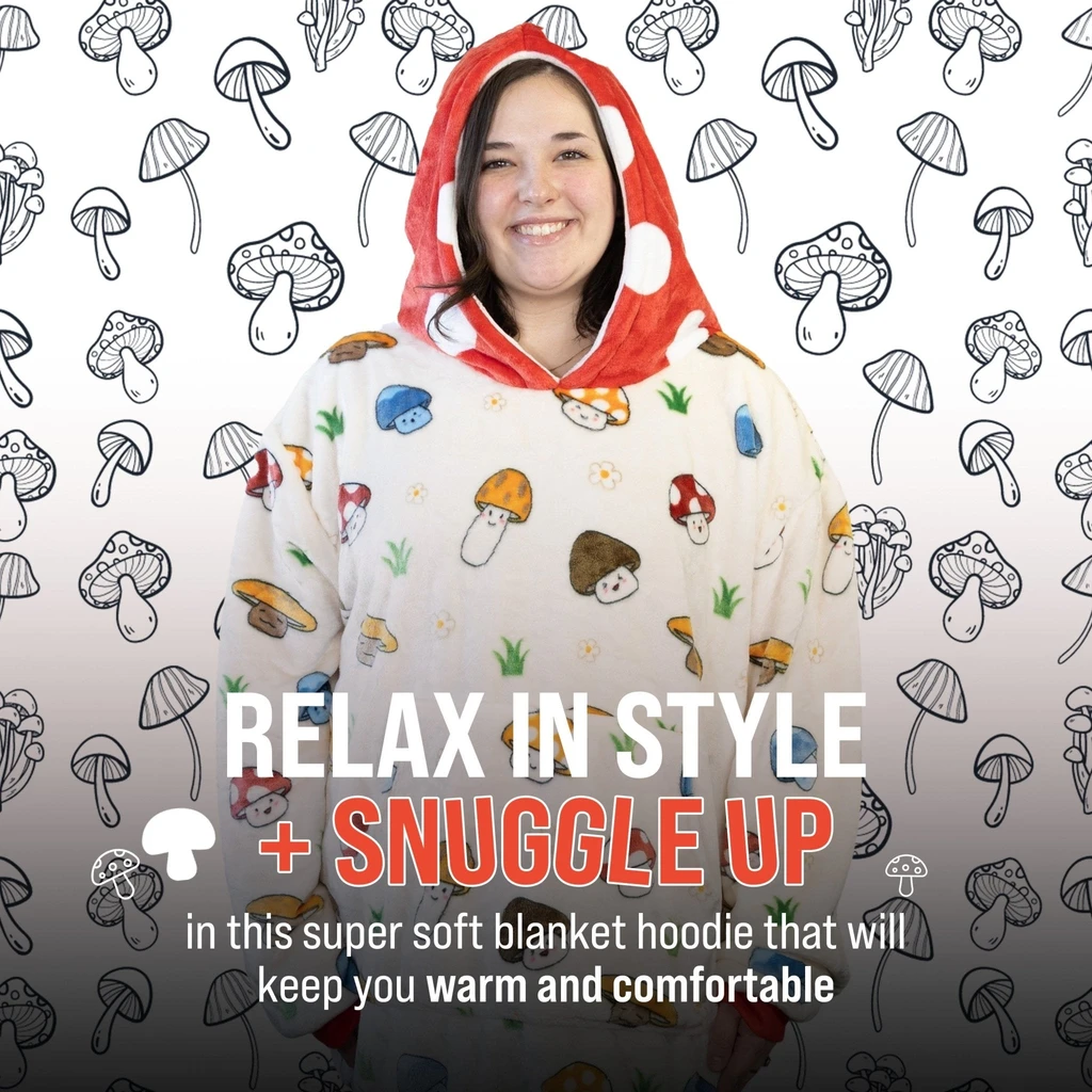 Snugible Mushroom | Blanket Hoodie & Pillow