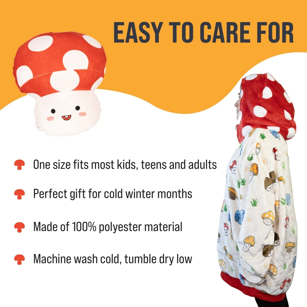 Snugible Mushroom | Blanket Hoodie & Pillow