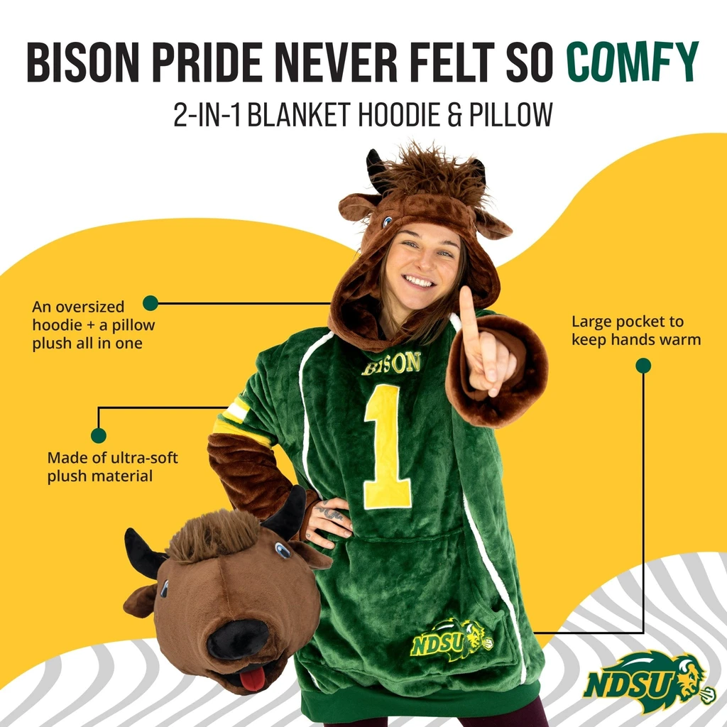 Snugible North Dakota State University | Blanket Hoodie & Pillow