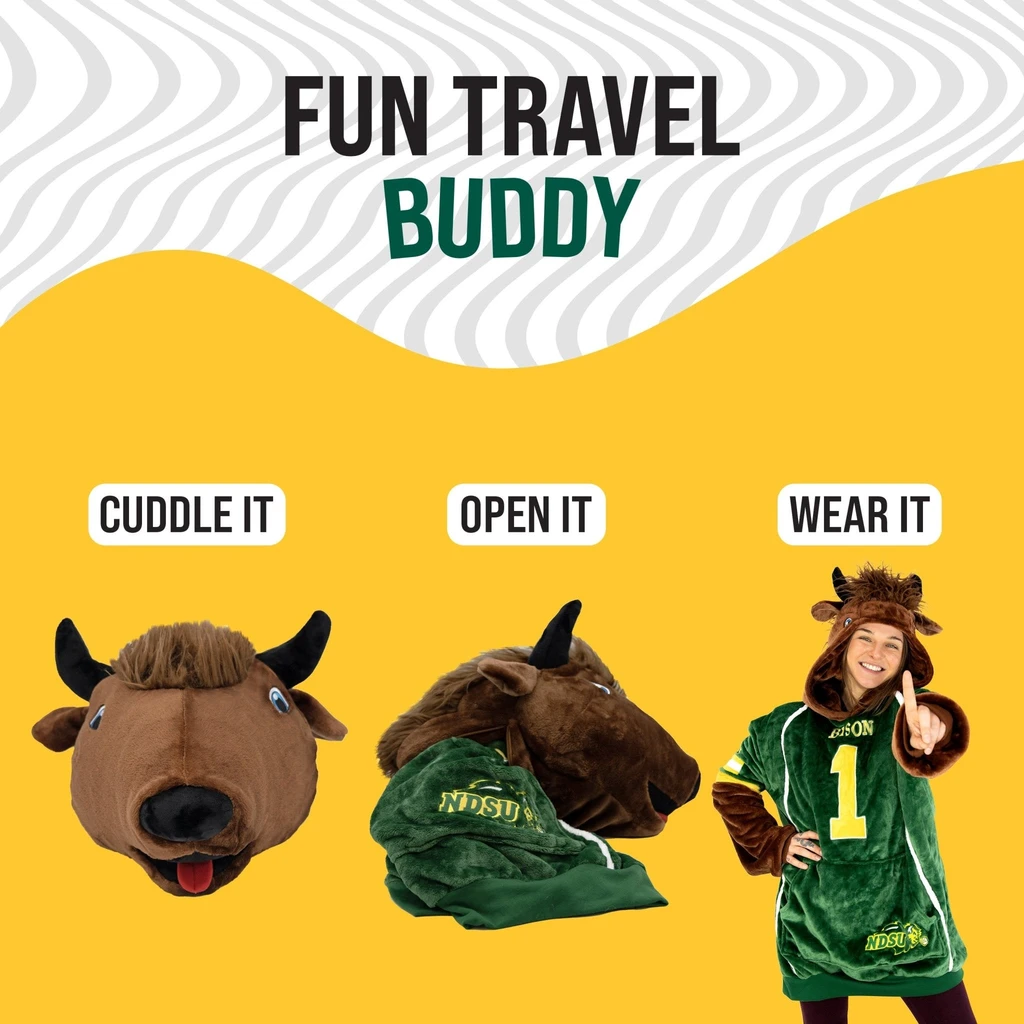 Snugible North Dakota State University | Blanket Hoodie & Pillow