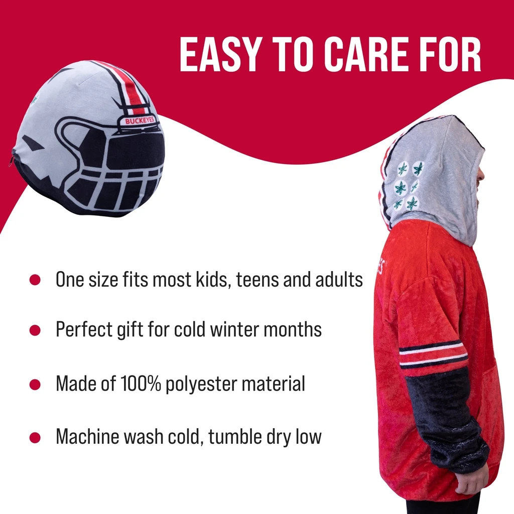 Snugible Ohio State University Helmet | Blanket Hoodie & Pillow