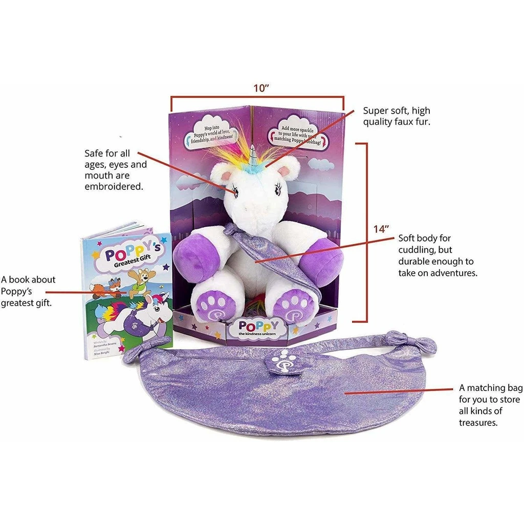 Snugible Unicorn Plushie With Matching Bags And Storybook Travel & Adventure!