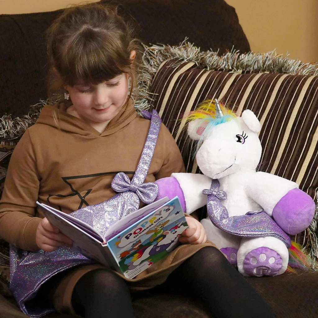Snugible Unicorn Plushie With Matching Bags And Storybook Travel & Adventure!