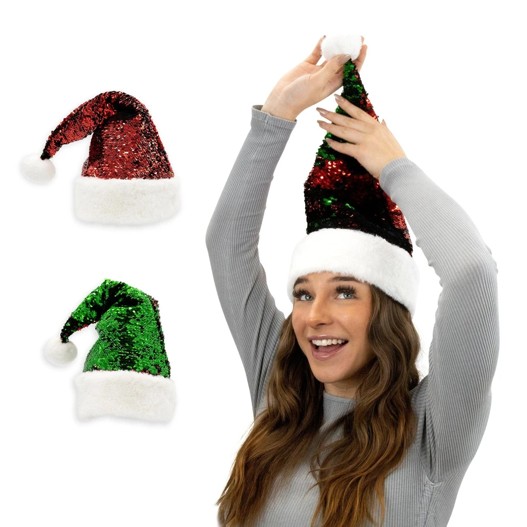 Snugible Plushible Christmas Santa Hat - Color Changing Holiday Hat