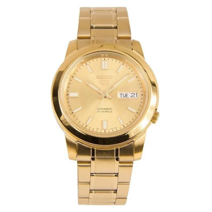 Redsol Pte Ltd Seiko 5 Gold Tone Stainless Steel 21 Jewels Automatic Men's Watch