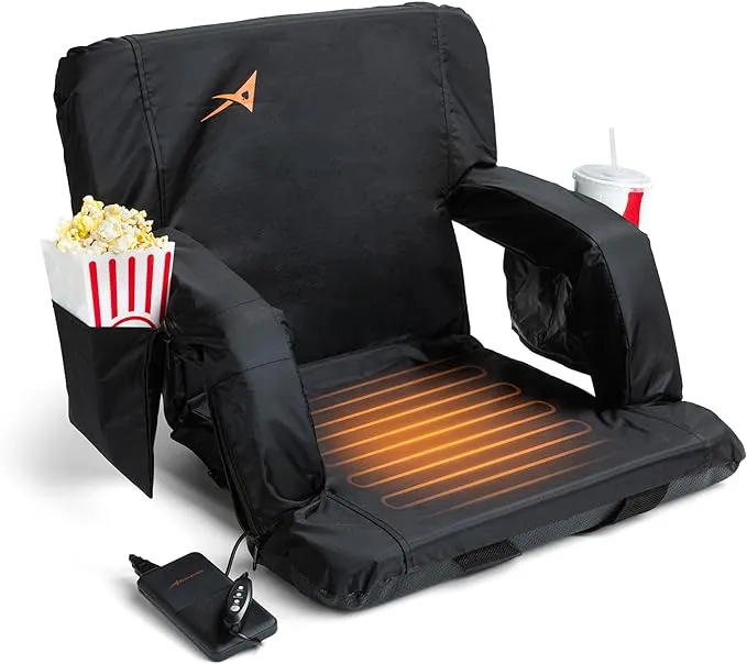 Aceletiqs Heated Stadium Bleacher Seat With Back Support