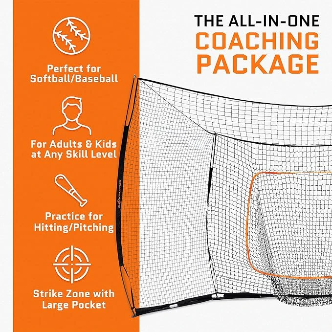 Aceletiqs Batting Cage Net For Hitting And Pitching