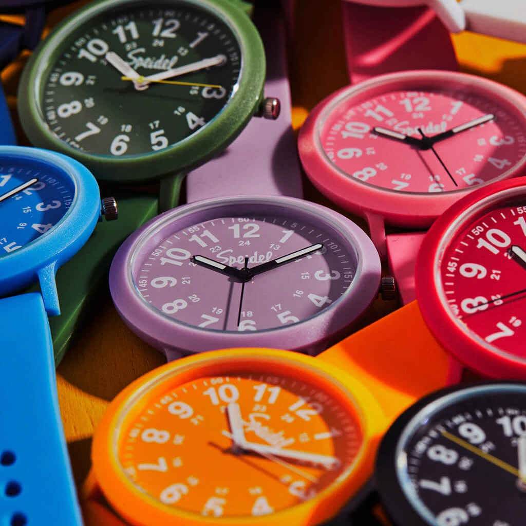 Speidel Speidel Eco Color Pop Recyclable Easy Reader Watch – Men's Eco-Friendly Watch with Large Numbers, Classic Dial, Recyclable Case, and Easy-to-Read Face