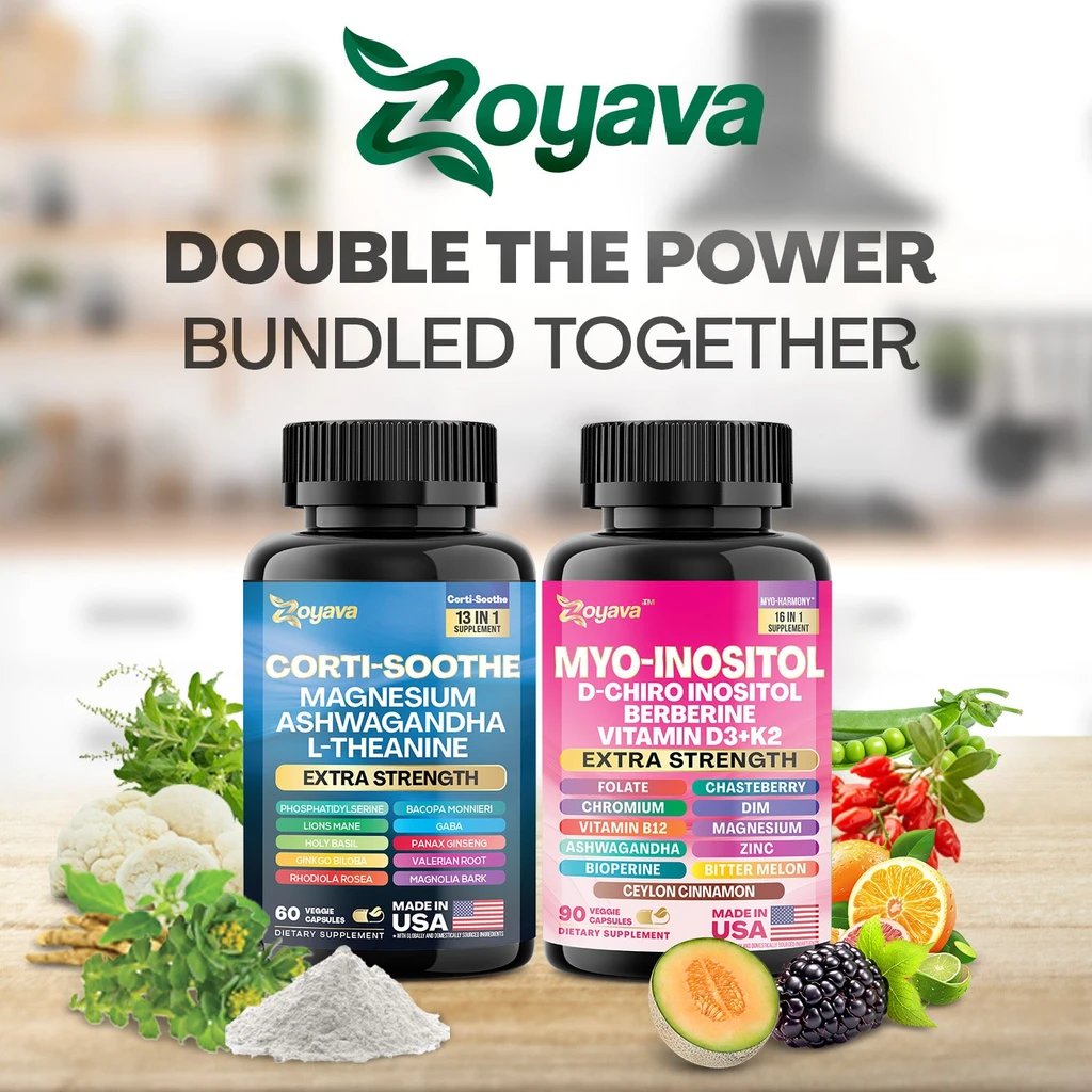 Zoyava Zoyava Cortisol & Myo-Inositol Supplement Bundle