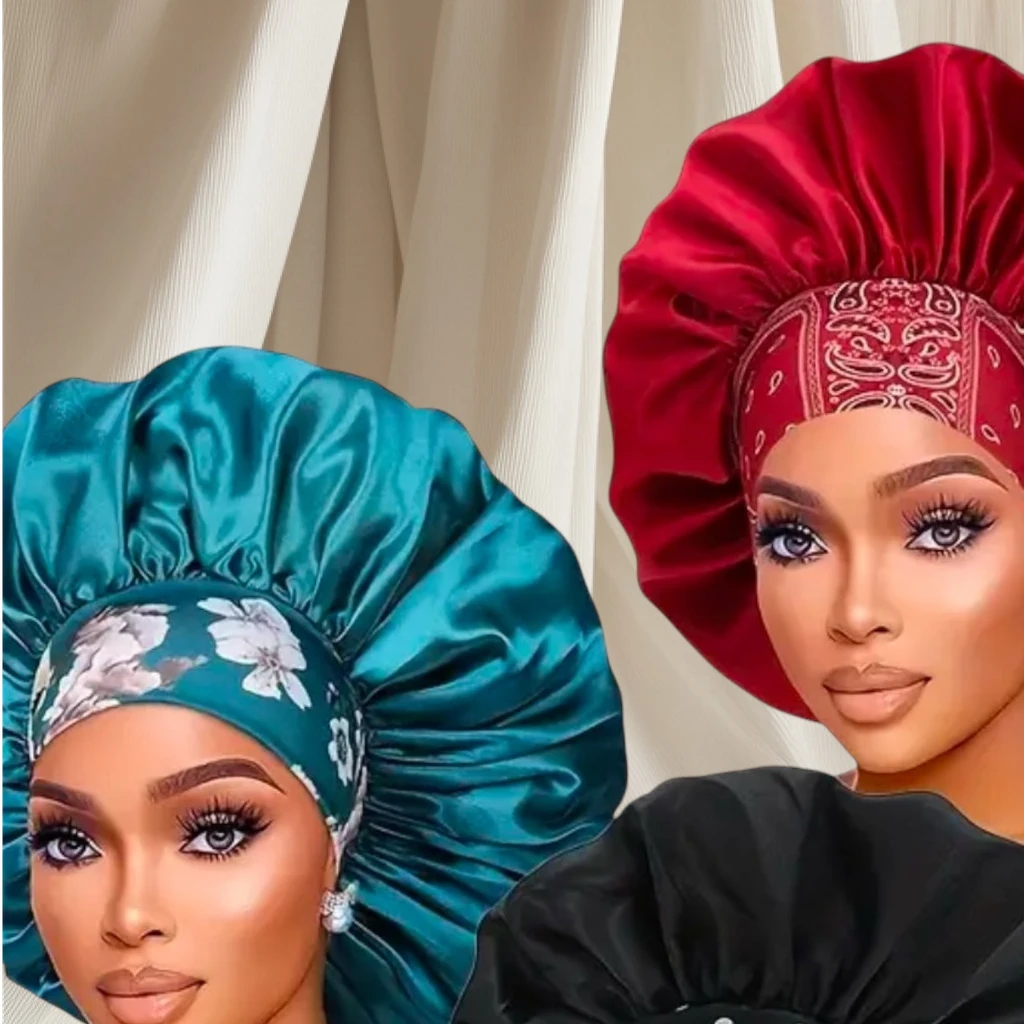 Your Wear Vibes Silky Satin Bonnets Combo