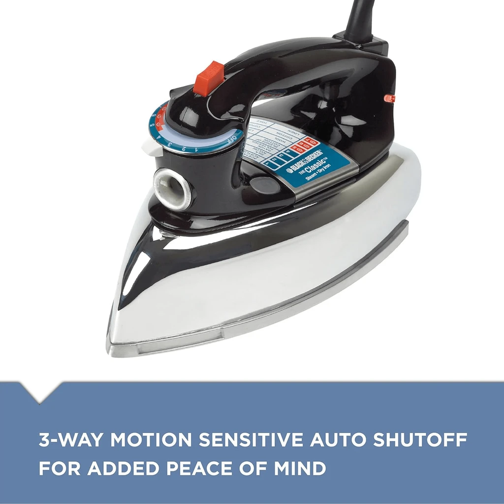 Black & Decker Classic Auto-Shutoff Iron With Aluminum Soleplate