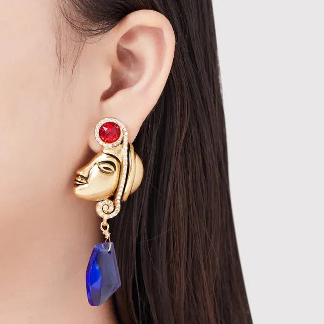 Your Wear Vibes Retro World 925 Silver Needle Head Earrings