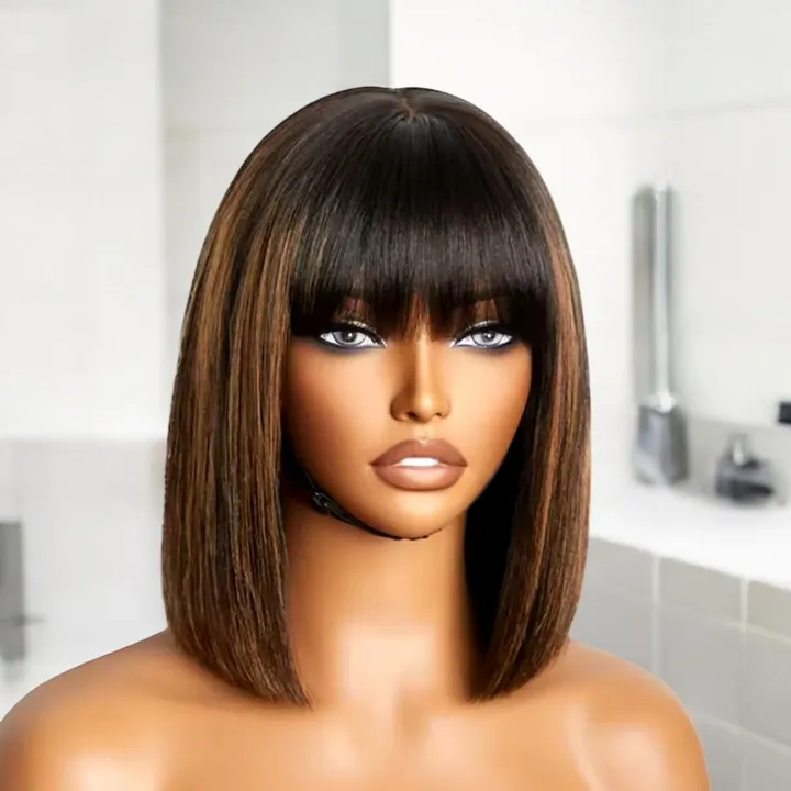 Your Wear Vibes 100% Human Hair Bob Wig