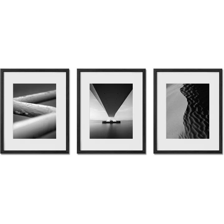 Haus and Hues Set Of 3 Gallery Frames - With Matting - Frames Only, No Printing