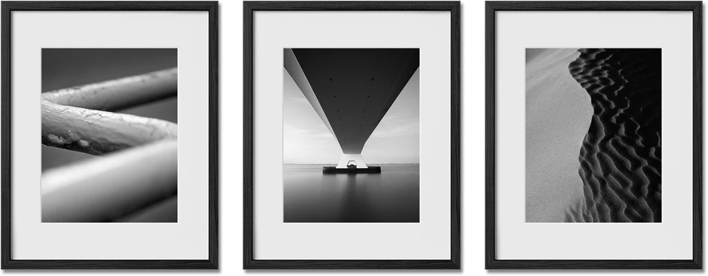 Haus and Hues Set Of 3 Gallery Frames - With Matting - Frames Only, No Printing