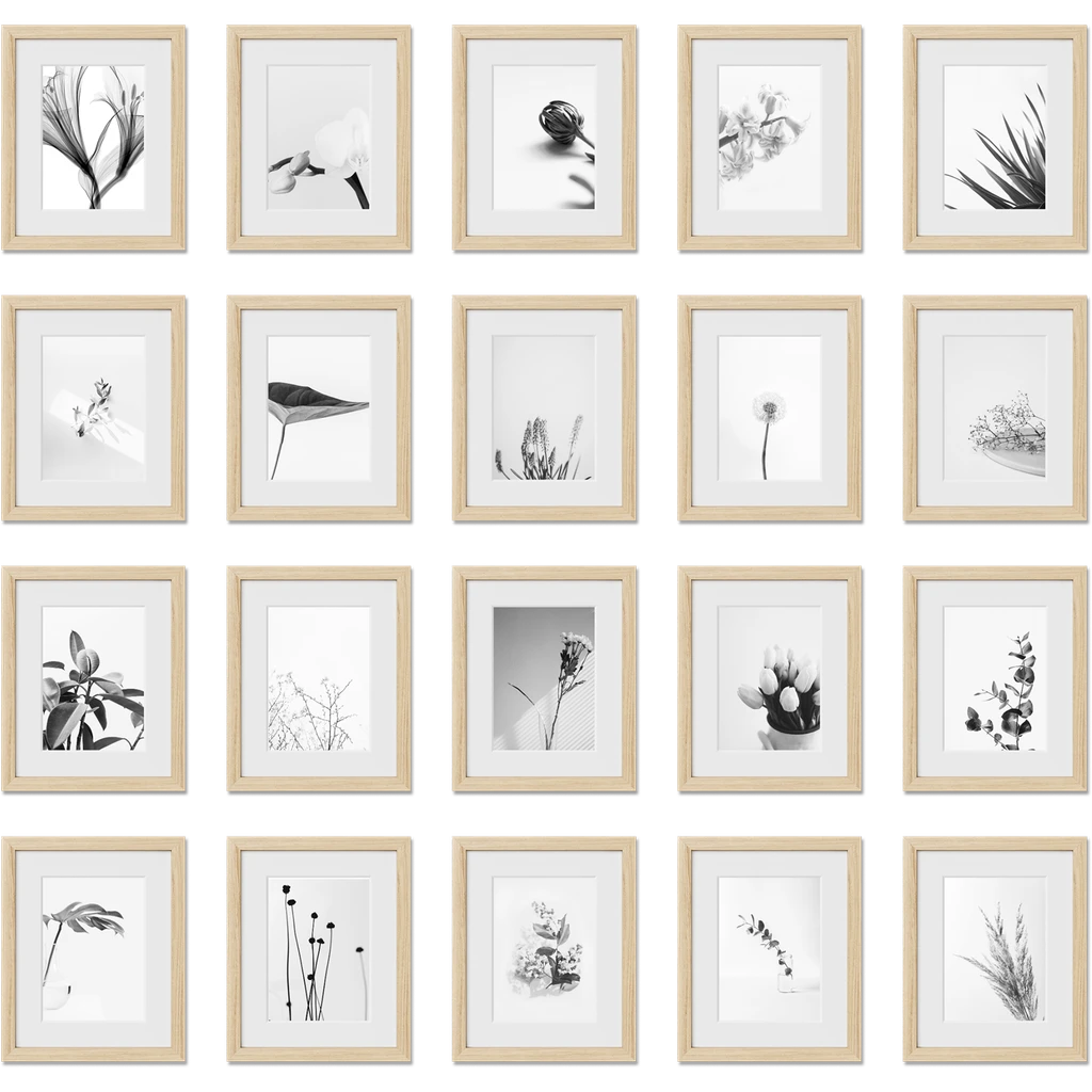 Haus and Hues Set Of 20 Gallery Frames - No Matting - Frames Only, No Printing