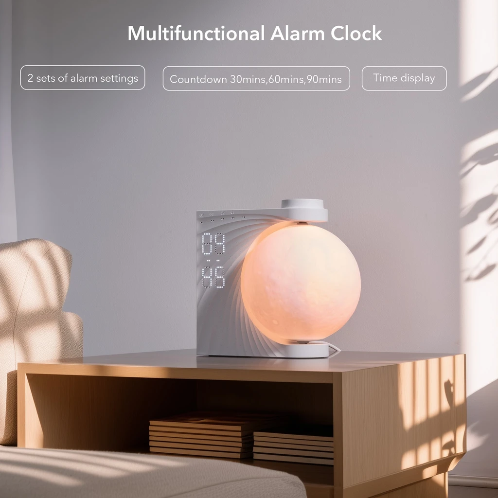 EP Light Moon Desktop Clock Night Light