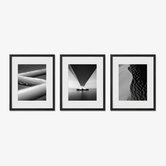 Haus and Hues Set Of 3 Gallery Frames - With Matting - Frames Only, No Printing