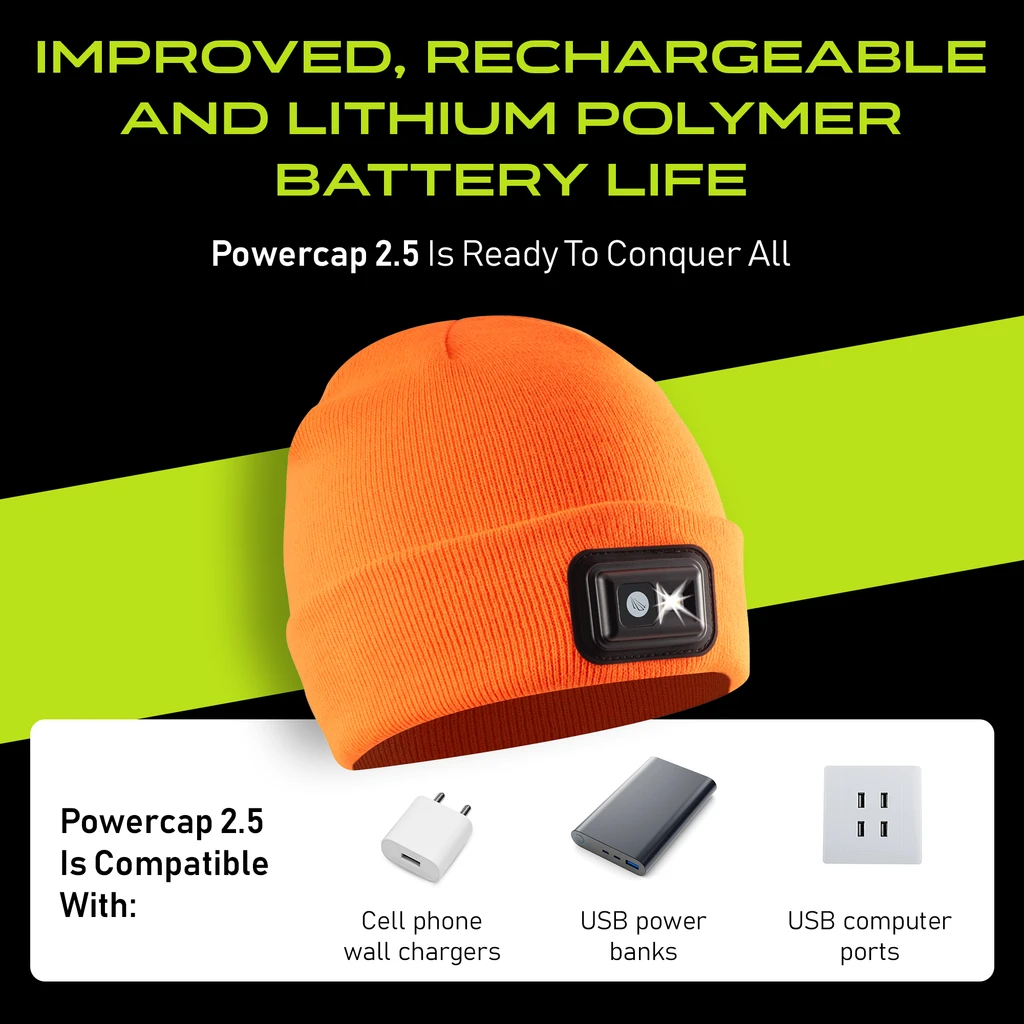 Panther Vision Powercap 2.5 Rechargeable Knit LED Lighted Headlamp Beanies