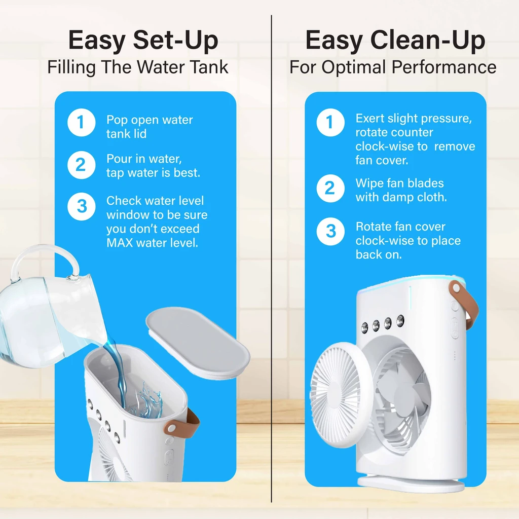 Bell + Howell Bullseye Air Cool Misting Fan