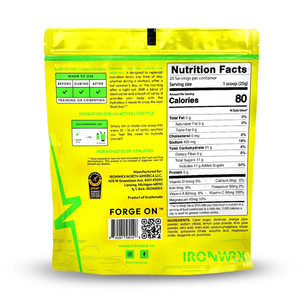 IRONWRX IRONWRX Isotonic Electrolyte Drink | Hydration | Fuel | Real Fruit