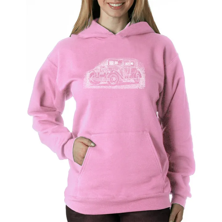 Los Angeles Pop Art Legendary Mobsters - Women's Word Art Hooded Sweatshirt