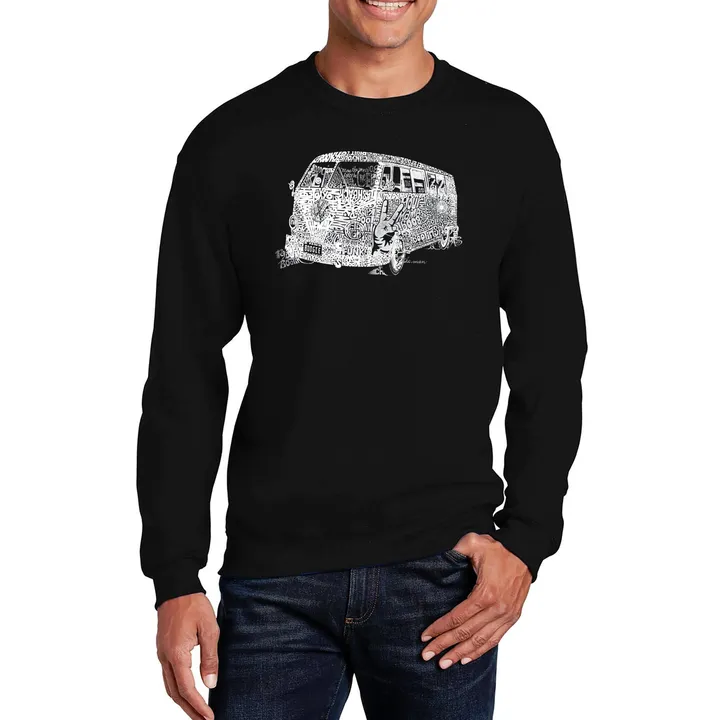 Los Angeles Pop Art THE 70'S - Men's Word Art Crewneck Sweatshirt