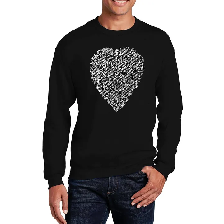 Los Angeles Pop Art WILLIAM SHAKESPEARE'S SONNET 18 - Men's Word Art Crewneck Sweatshirt