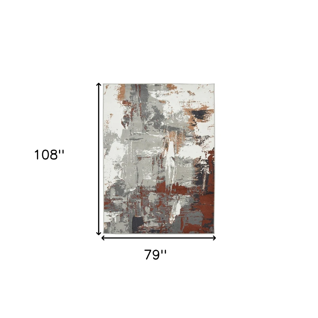 HomeRoots Abstract Power Loom Area Rug