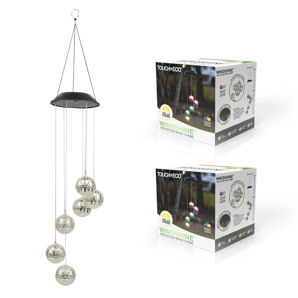 Touch of Eco Solar Color Changing Wind Chime
