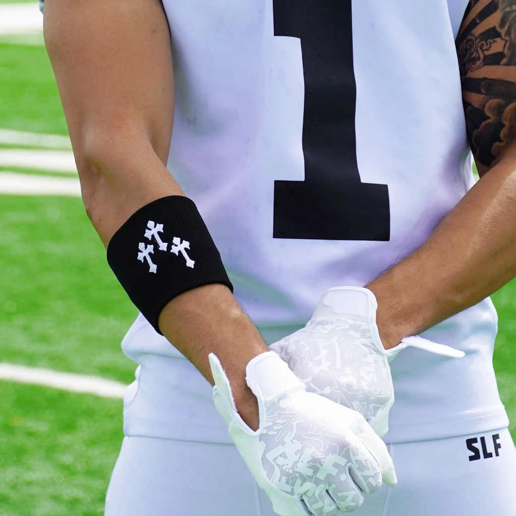 SLEEFS Gothic Crosses Drip Wristband