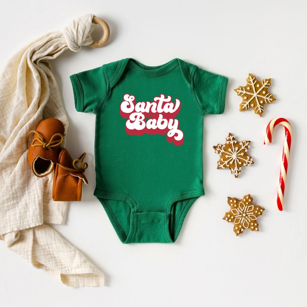 The Juniper Shop Santa Baby | Baby Graphic Short Sleeve Onesie
