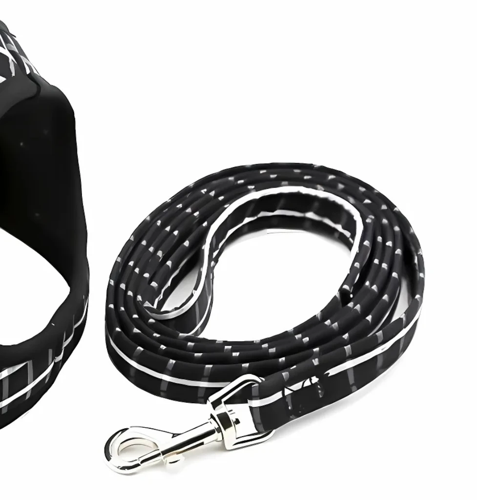 Dog Hugs Cat Grid Pattern Cat Chain Traction Rope Set With Chest Harness And Collar
