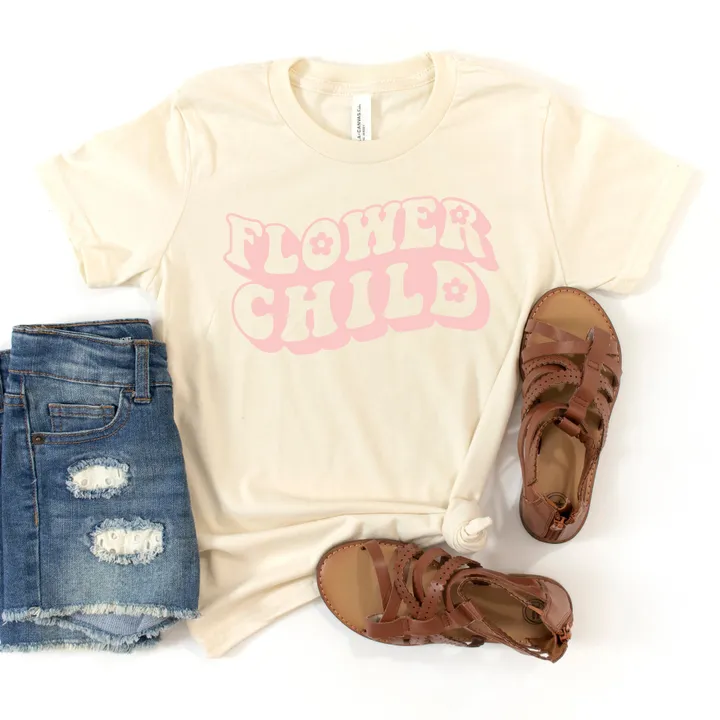 The Juniper Shop Flower Child | Toddler Short Sleeve Crew Neck