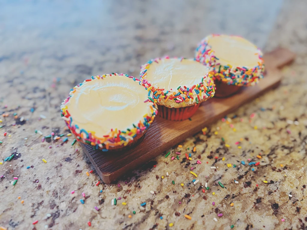 BāKIT Box New: Confetti Birthday Cupcakes Activity Kit + Candles and Liners