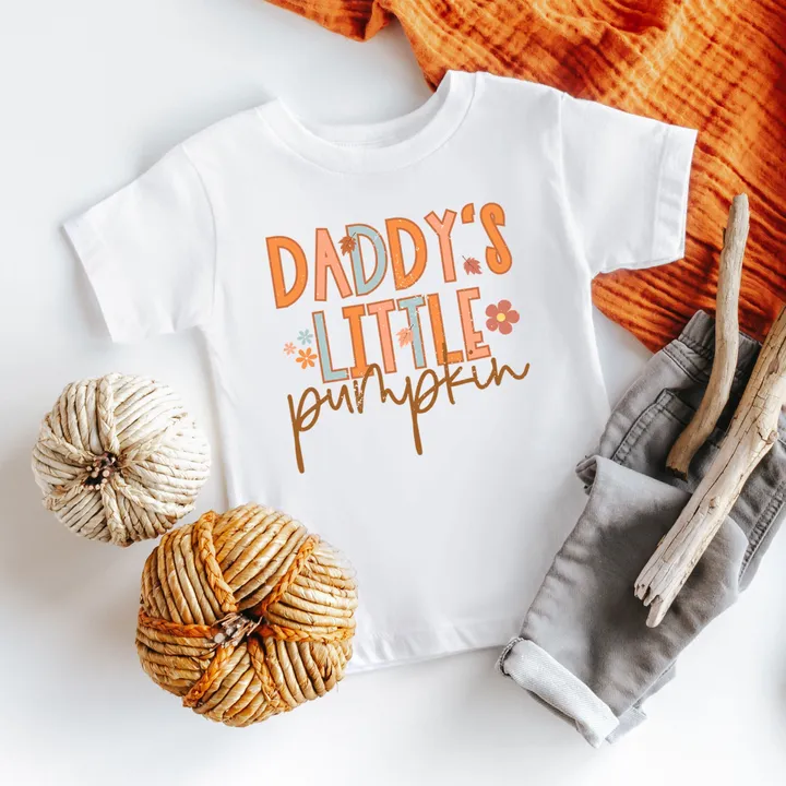 The Juniper Shop Daddy's Little Pumpkin | Toddler Graphic Short Sleeve Tee