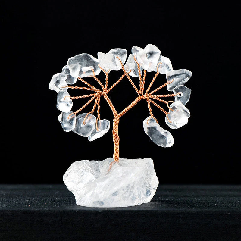 Gioiellin Natural Crystal Amethyst Crushed Stone Crystal Tree Of Life