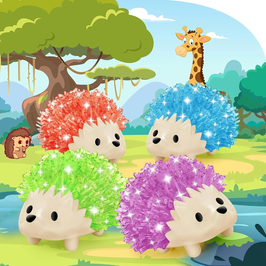 Krediz Crystal Growing Kit for Kids - 4 Colors Hedgehog