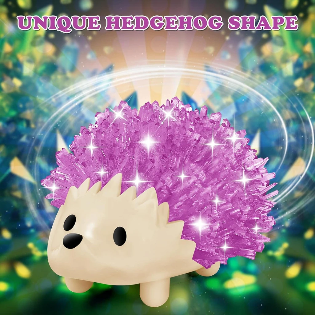 Krediz Crystal Growing Kit for Kids - 4 Colors Hedgehog