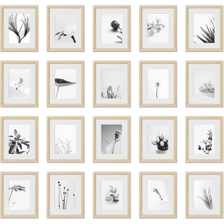 Haus and Hues Set Of 20 Gallery Frames - With Matting - Frames Only, No Printing