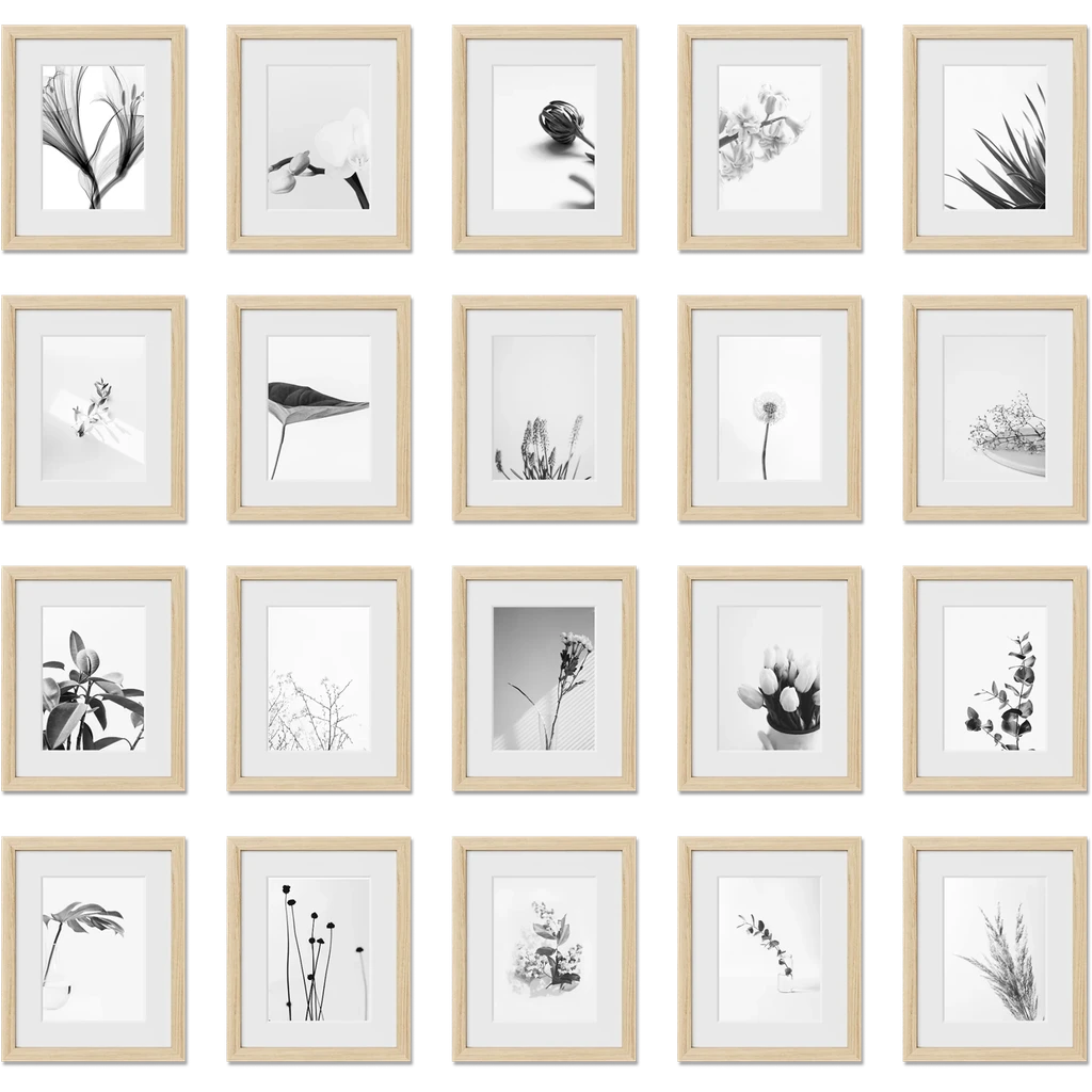Haus and Hues Set Of 20 Gallery Frames - With Matting - Frames Only, No Printing