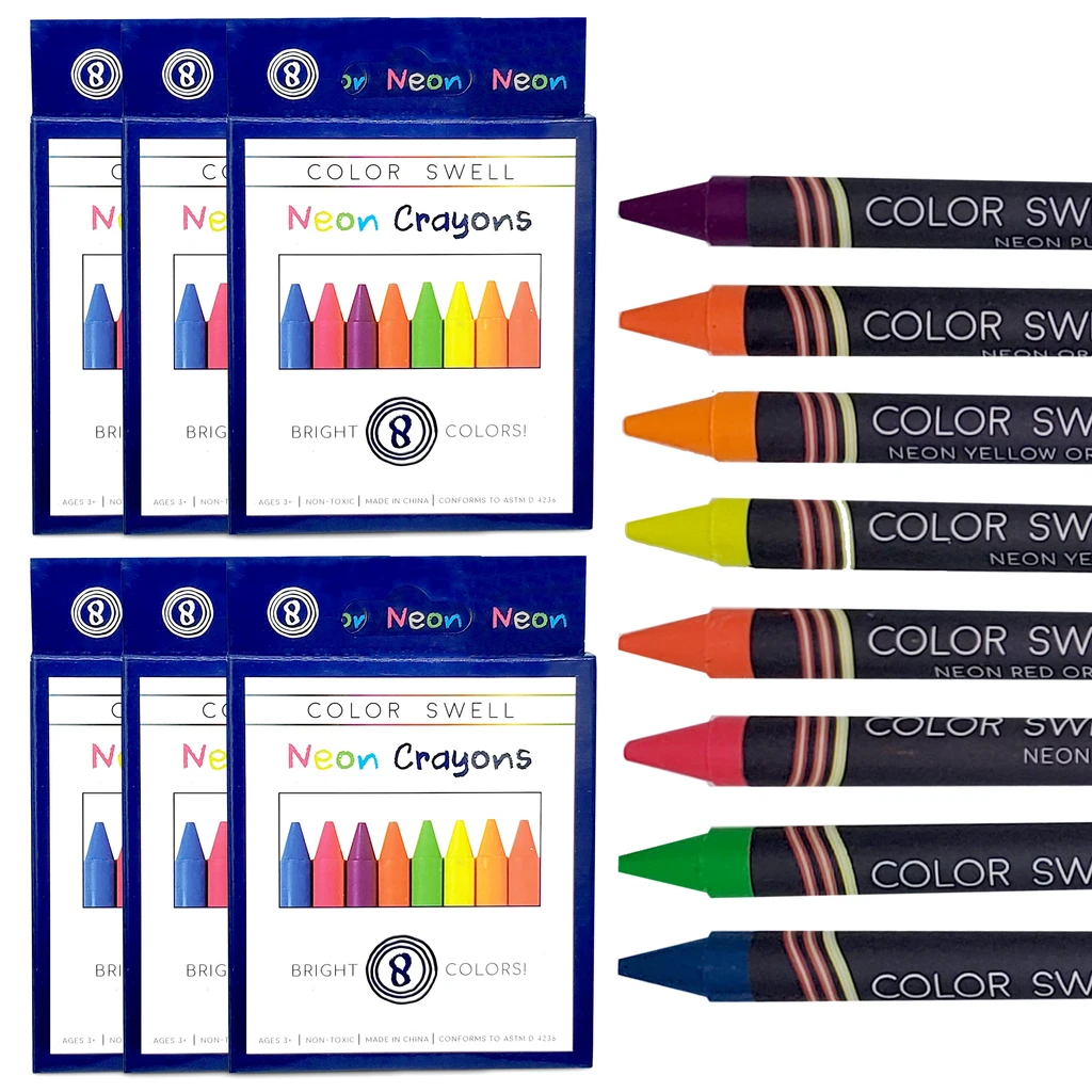 Color Swell Color Swell Neon Crayons - 6 Pack