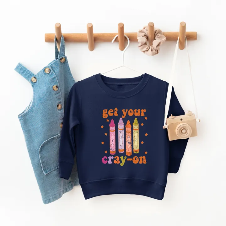 The Juniper Shop Get Your Cray-On - Toddler Sweatshirt - Multi Color