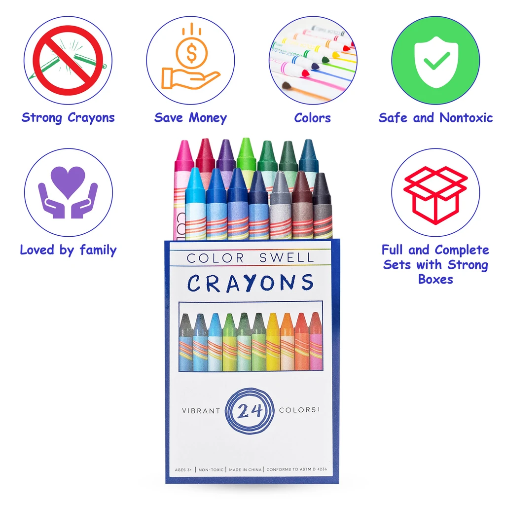 Color Swell Color Swell Crayons - 18 Pack, 24 Crayons per Pack